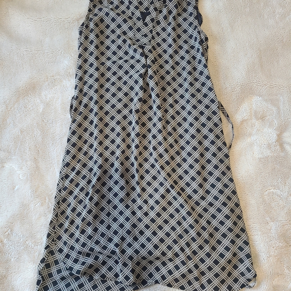 H&M Black and White Geometric Mini Dress